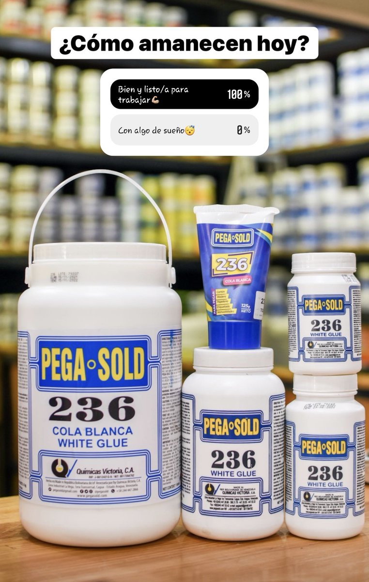 Presentaciones para todas las necesidades. 👏🏼🙌🏼💪🏼

Cola Blanca Pegasold 236

#pega #Pegasold #colablanca #pegasold236 #hechoenvenezuela