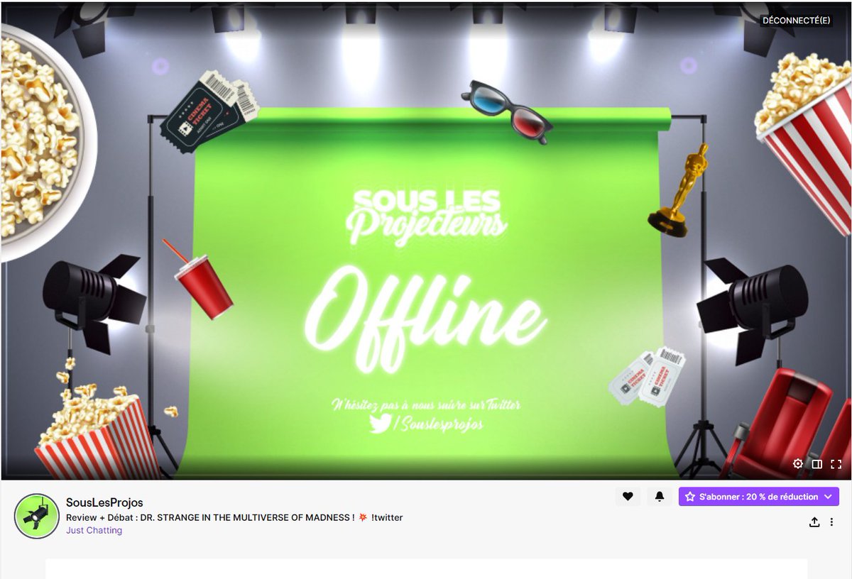 SousLesProjos's tweet photo. ON SE LANCE SUR TWITCH !

Rejoins-nous ce soir de 19h à 22h pour nous voir en live sur https://t.co/uWkHvuF623 et intérargir avec nous !

Le sujet de ce premier live tournera autour de #DoctorStrangeInTheMultiverseOfMadness, alors attention aux spoils ! 😉 https://t.co/VKOEBjfWUx
