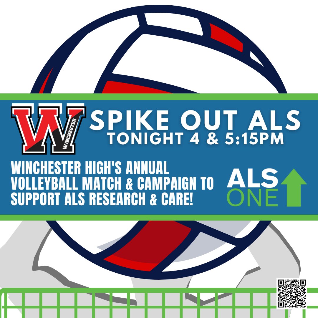 alsone_official's tweet photo. 🏐TONIGHT’S THE NIGHT @WinchesterHigh! @CoachFleming1 's Red & Black take on the Scarlet Knights of N Andover in their annual matches to help #SpikeOutALS! JVA & JVB take the court @4 & V @5:15. https://t.co/oBDMMUPHiN . #ALS #ALSONE #WinchesterBVB #WBVB #Volleyball #EndALS https://t.co/ICfFxP7Dh2