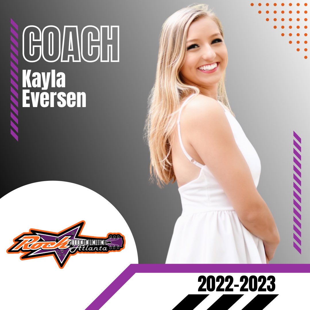 SECheerATL's tweet photo. Meet one of our newest band members - Kayla! 💜🤘 #rockstarcheeratlanta #comerockwithus https://t.co/eOZtpCDAHX