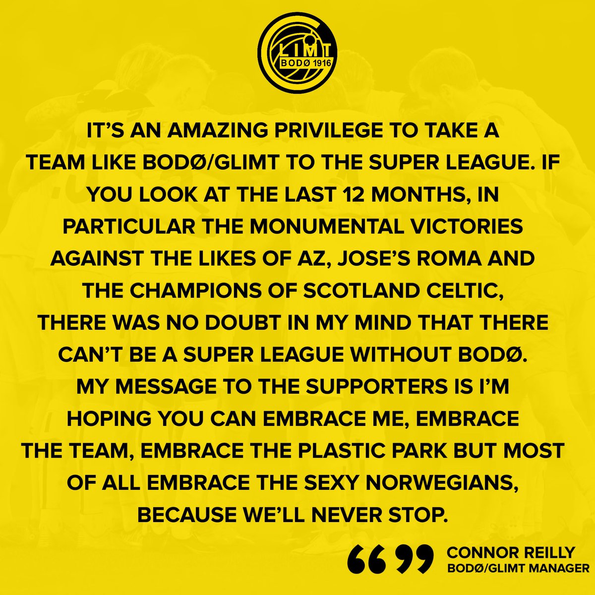 VFL_Bodo's tweet photo. VFL BODØ/GLIMT

The Gaffer’s Statement https://t.co/O9pAQwNy3q