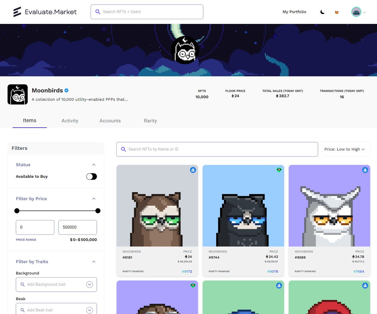 evaluatexyz's tweet photo. Exciting announcements today w/ the new Evaluate Market!

1. 800+ ETH projects added (thousands more otw!) 

2. @LooksRareNFT support is live

3. We've raised our $4M Seed Round ft Rho Capital Partners, @CastleIslandVC, @DriveByDK, @arca, @notationcapital, @FlamingoCap,  &amp; more. https://t.co/ZPUurv4Mhd