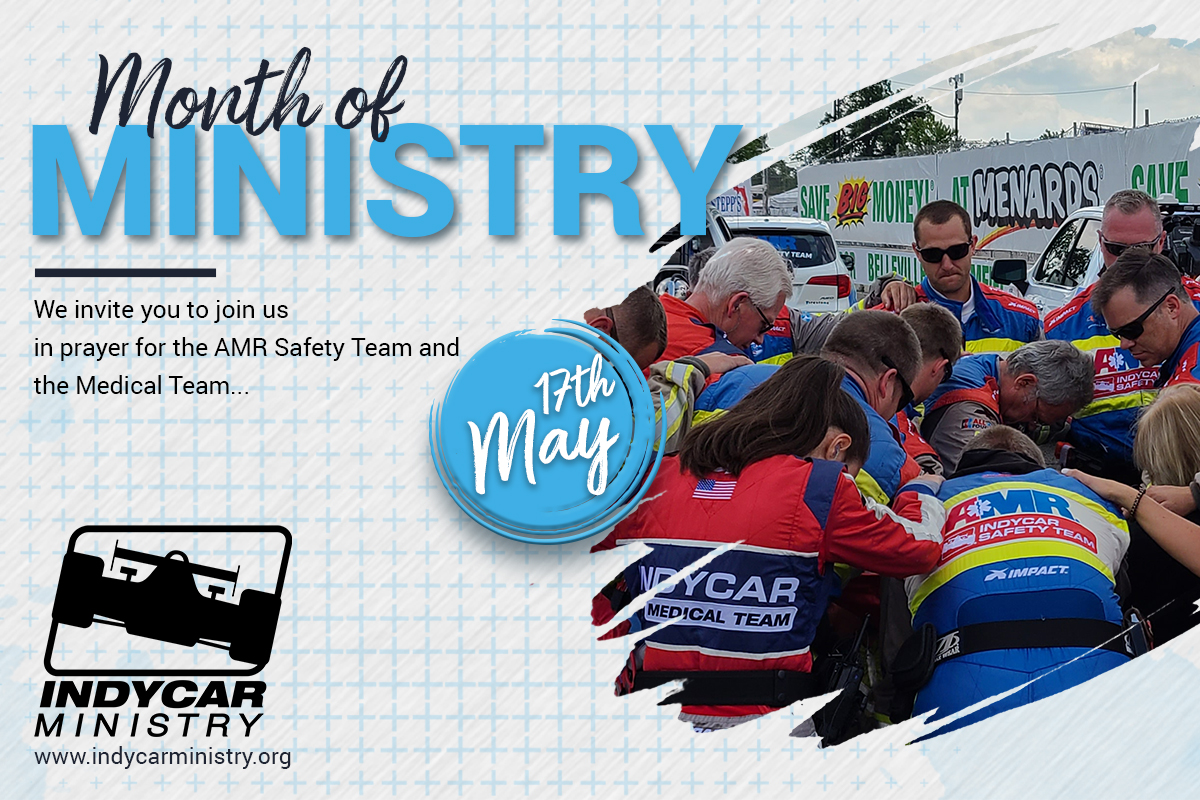indycarministry's tweet photo. Toady, on our 9th day of the #MonthofMinistry we ask you to join us in prayer for all of the AMR Safety and Medical workers helping out this month. We couldn't do anything without them!
#AMEN / #RacingBuildsRelationship / #AnchoredInChrist / #IndyCarMinistry / @IndyCar https://t.co/dB7xsjlVNY