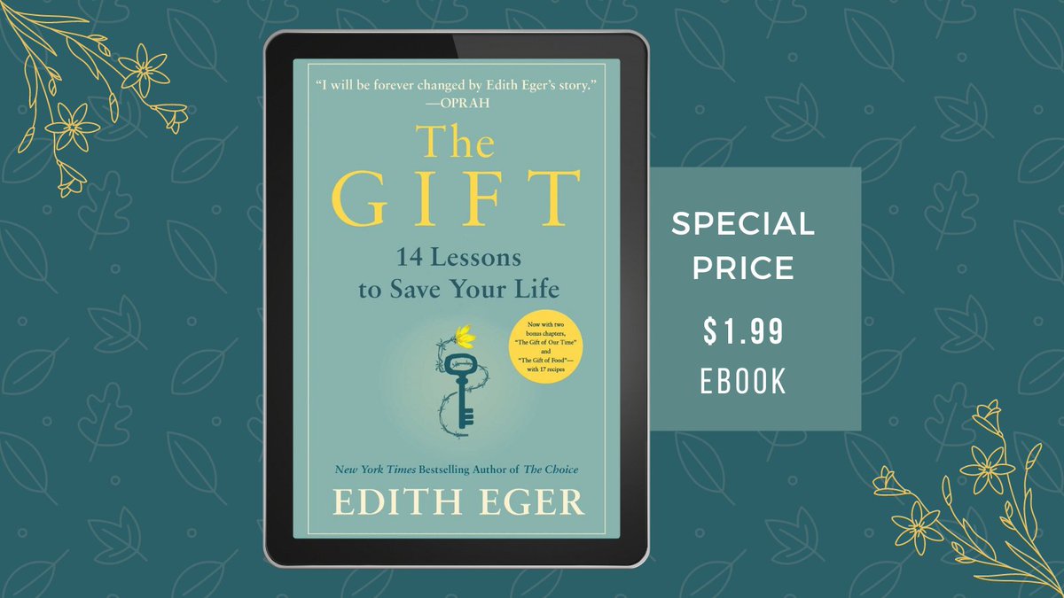 ScribnerBooks's tweet photo. “I will be forever changed by @DrEdithEger1’s story.”—@Oprah 

Don't miss this bestselling guide to stopping destructive patterns to find freedom &amp; joy in life—now updated with more wisdom from the inspiring Dr. Eger!

Ebook only $1.99 for a limited time: https://t.co/wK0UqCIbKd https://t.co/mTcJ1dRTxa