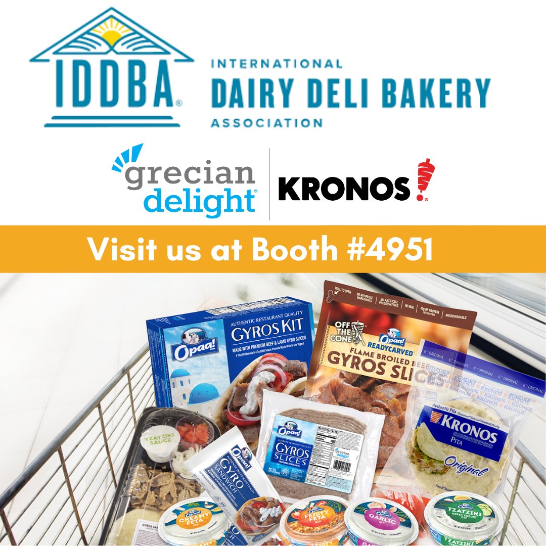 IDDBA is less than a month away and Grecian Delight Kronos is gearing up to showcase a variety of retail solutions. From deli grab and go, to sauces, dips and spreads, we provide solutions for every department! #IDDBA2022