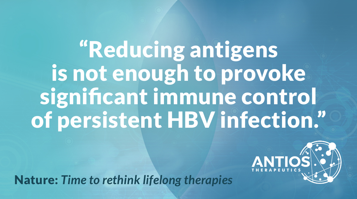 Our mission at Antios is to develop innovative lifelong therapies to treat and cure #chronic hepatitis B. Read more on the search for innovative therapies based on the immune system in a recent <a href="/Nature/">nature</a> article: bit.ly/36YEKY3