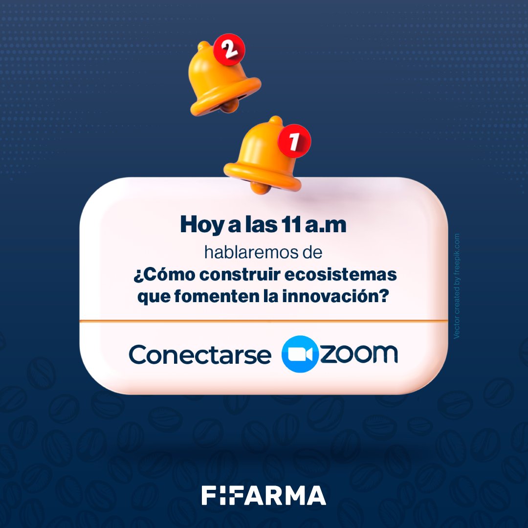 FifarmaLatam's tweet photo. Aún está a tiempo de conectarse a las 11 A.M (EST) de hoy a nuestro Café #FIFARMA, enfocado en la construcción de ecosistemas que fomenten la innovación.
👉 Conéctese aquí: https://t.co/jTt9COmvuV
✅ Regístrese con nosotros 😊: https://t.co/G054oRQFyR https://t.co/Baf2har8cE