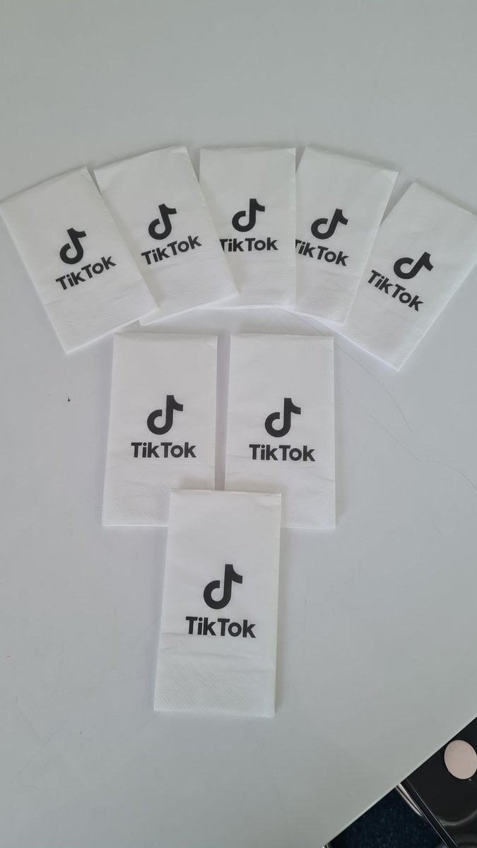acegroupuk's tweet photo. TikTok printed napkins ready for dispatch to @GenuineDining https://t.co/9nqY9KGQXP