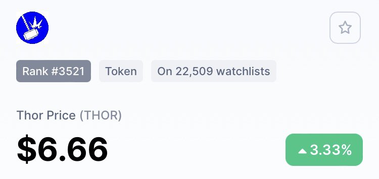 RyanTheFatMoney's tweet photo. When the price of $THOR hits 666 🥲 https://t.co/Ga07qf92dg