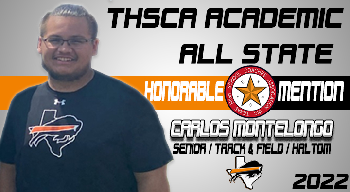 Coach_JWTucker's tweet photo. Congrats to Carlos Montelongo!
Honorable Mention for the @THSCAcoaches Academic All State Team #HaltomFamily 
@HHSBuffNation @BirdvilleISD @athleticsbisd https://t.co/v7vkcRlKiW