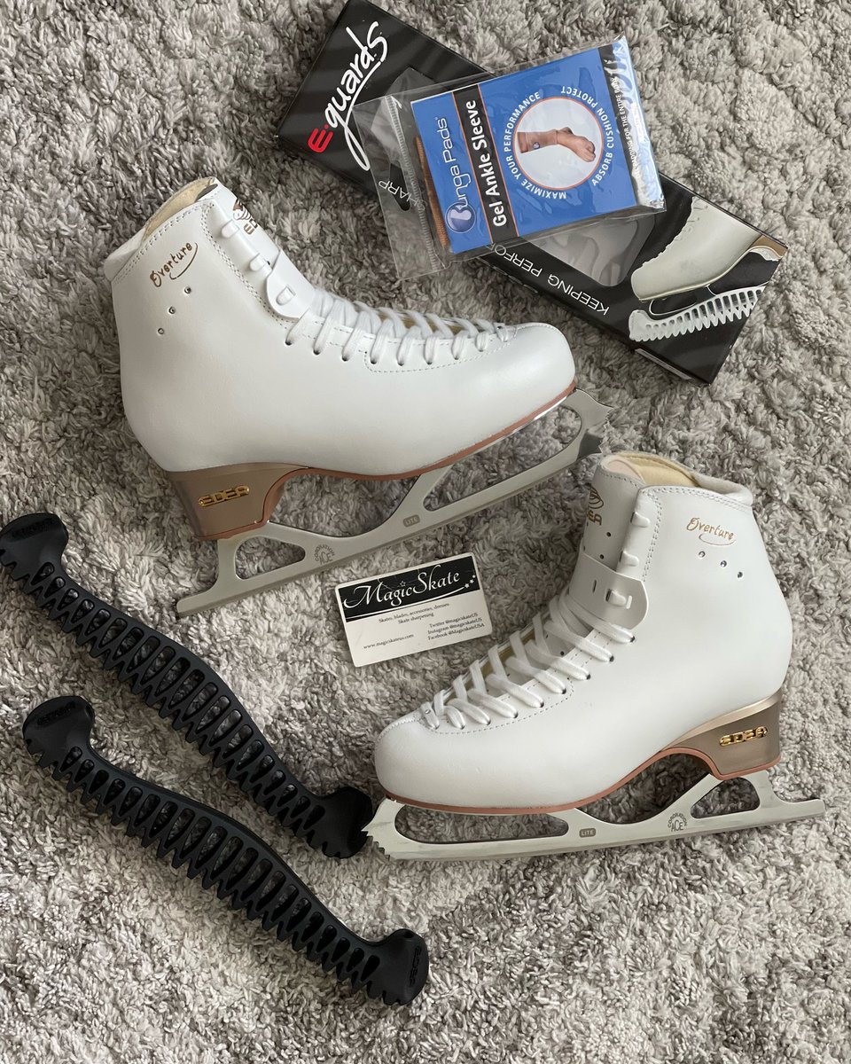 EDEA skates available at Magicskate #edeaskates #figureskating #edea #edeaoverture #coronationace #johnwilsonblades #magicskate