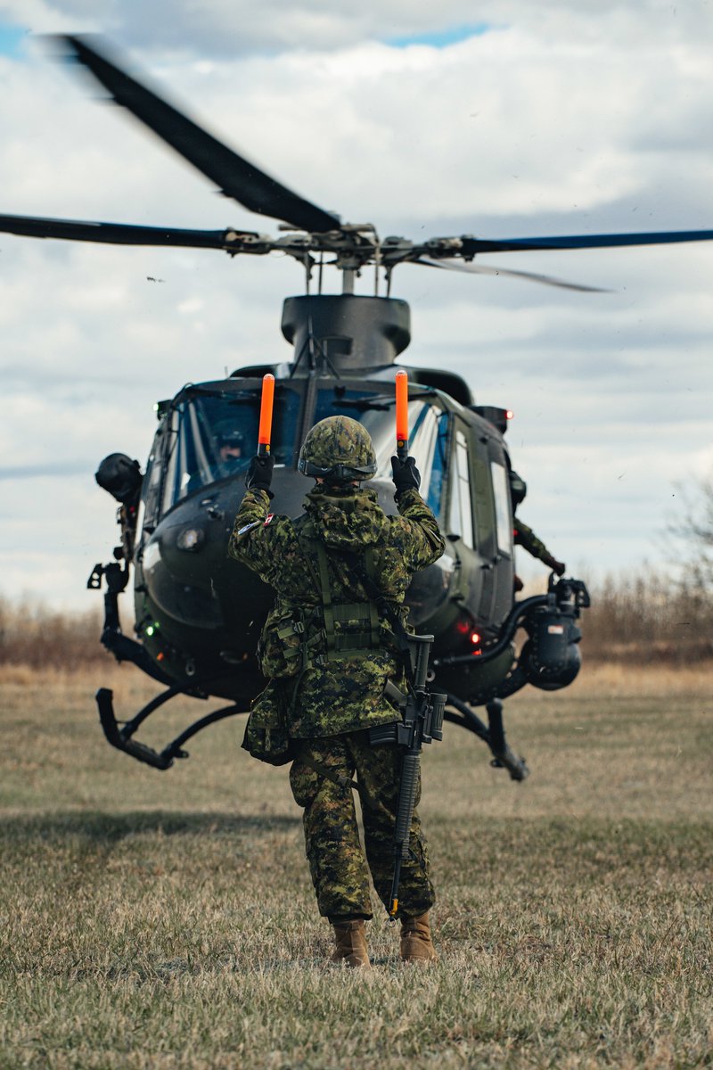 RCAFOperations's tweet photo. .@RCAF_ARC CH146 Griffon crews are taking part in #ExMapleResolve22 in Wainwright AB, supporting the @CanadianArmy’s largest annual joint exercise involving international participation and multi-domain operations, where two Battle Groups and RCAF aviation are being evaluated https://t.co/UGVr6ZF6Ho
