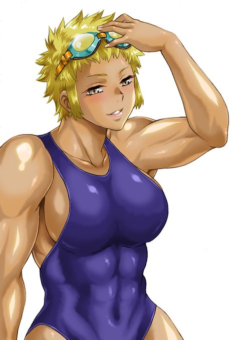 とりあえず水滴なしで。いつか背景入れたい。
「くいこみなおしてるヒマはない」の虎尾千夏ちゃん。 