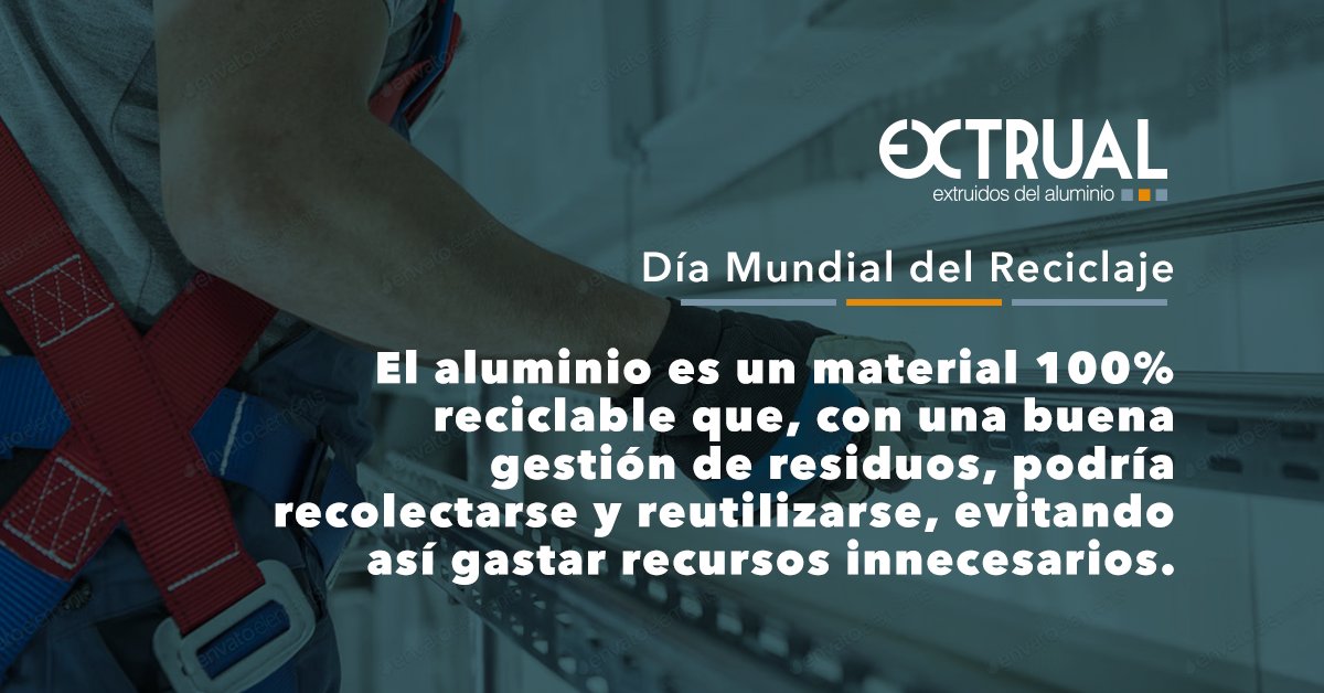 Hoy, #DíaMundialDelReciclaje ♻️ apostamos por la importancia que tiene tratar los desechos para no contribuir al #CambioClimático ☀️
El aluminio es 100% Reciclable y contribuye a la economía circular que nos beneficia a todos