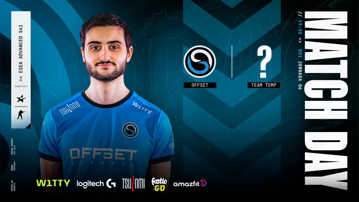 Offset_Esports's tweet photo. Já estavam com saudades nossas? 👀
Estamos de regresso à #OFFSETTV para mais uma jornada da ESEA Advanced 41! 🔥
🆚 #teamtemp
⌚️ 19:00H
📺 https://t.co/J8vUZ7n913
#NoDaysOFF https://t.co/la05TESeNB