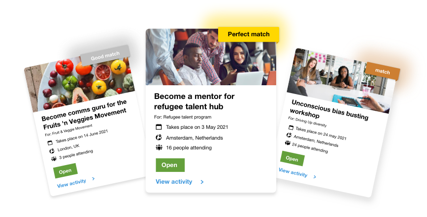 One problem for impact leaders is that it’s impossible to match thousands of employees to personally relevant projects individually. That’s why we built our match-making engine.

#skillsbasedvolunteering #impact #employeeengagement #impactleaders #employeevolunteering