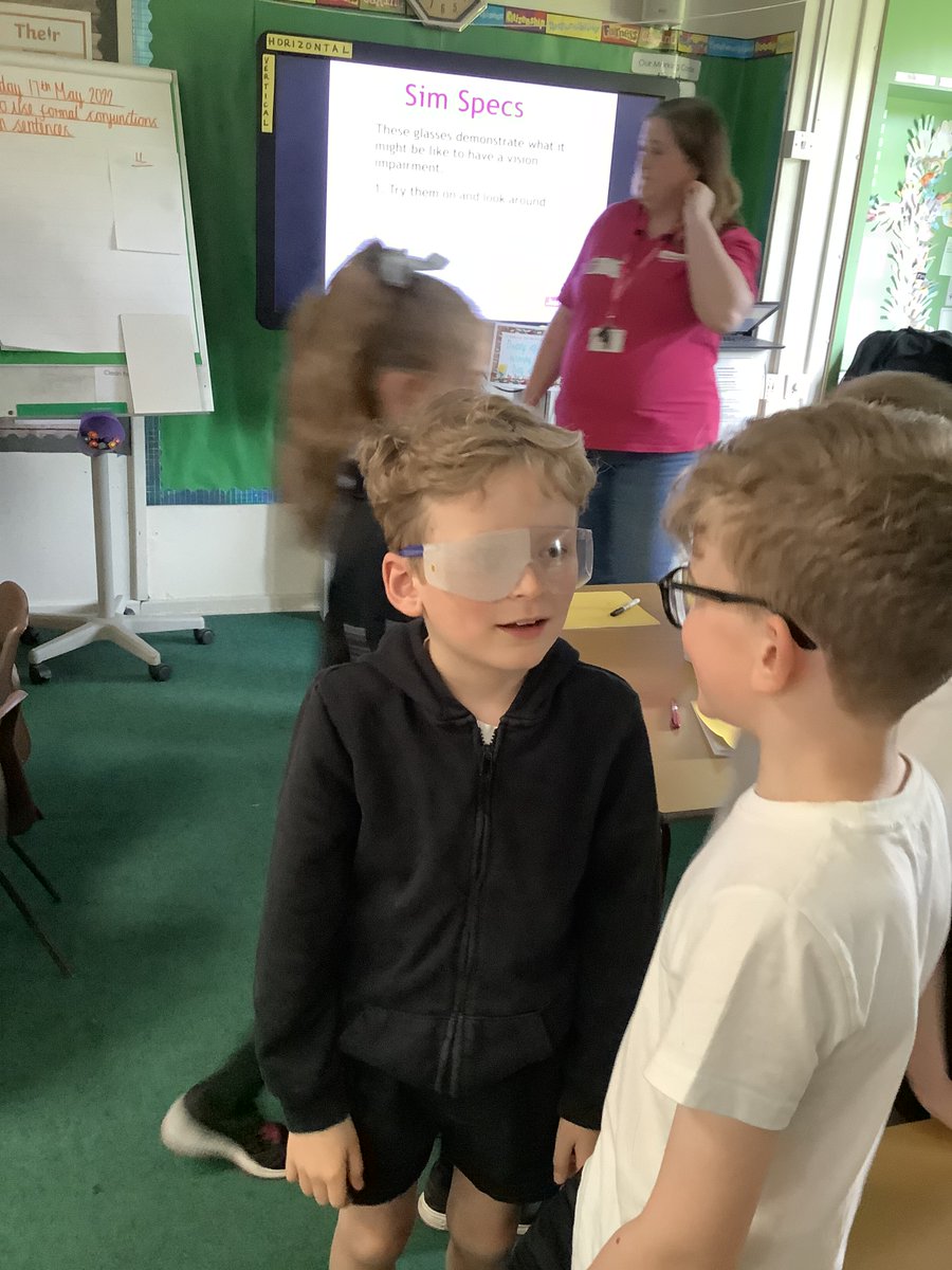 StChadsCE's tweet photo. An interesting visit from the visual impairment team today, who gave pupils an appreciation of living with a visual impairment. #visualimpairment #simspecs https://t.co/YaCyKQQ8nA