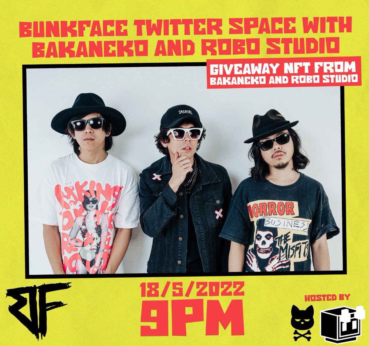 Hi guys! We will be joining Twitter Space session with <a href="/Bakan3koVerse/">Bakaneko</a> &amp; <a href="/Robo__Studio/">Robo Studio | NFT</a> this Wednesday 9PM. 

Join us to learn together more about Web3 space , NFT and stand a chance to win a special giveaway NFT! 

x.com/i/spaces/1vAxR…