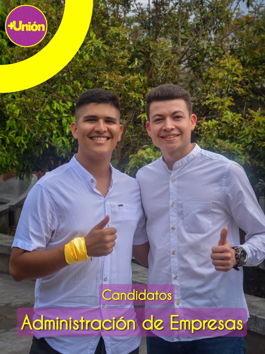 MasUnionUfpso's tweet photo. 💜Administración de Empresas 💛
.
David Quintero - Duván Valbuena ✊🏻✊🏽
.
#masunion #administraciondeempresas #ocaña #ufpso #nortedesantander https://t.co/rp50fvpAfs