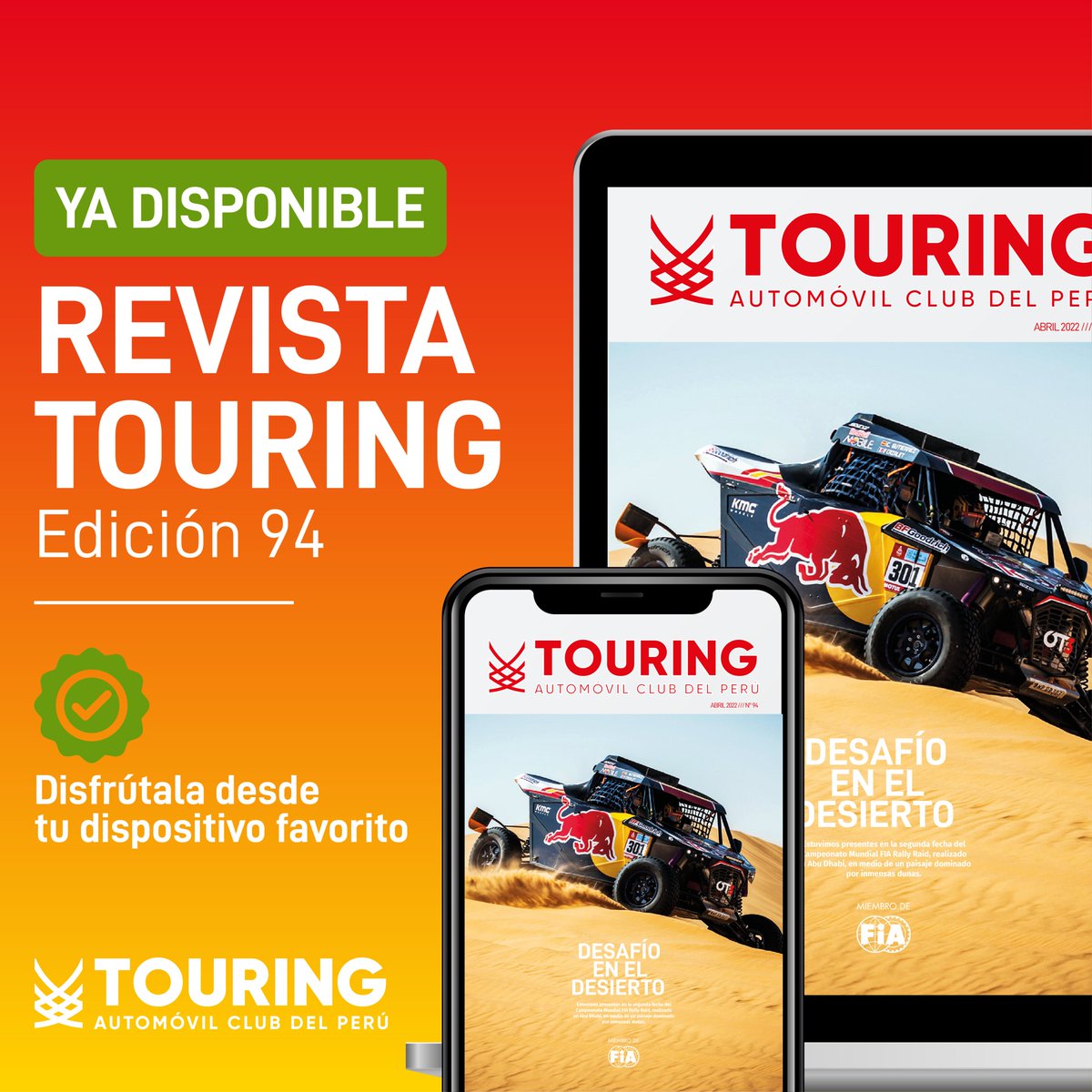 ¡Disfruta de la revista Touring Ed.94! 🎉
Presentamos a la furgoneta más icónica del mundo la VW Bulli, entrevista a Jaime Pesaque el chef peruano que logró posicionar a Mayta en la lista de los 50 Best Restaurants, refugios criollos y más.

Léela aquí ► bit.ly/3LQPebc