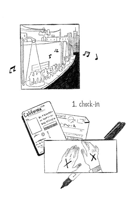 a zine about waiting in line at a car seat headrest concert (brooklyn show) 