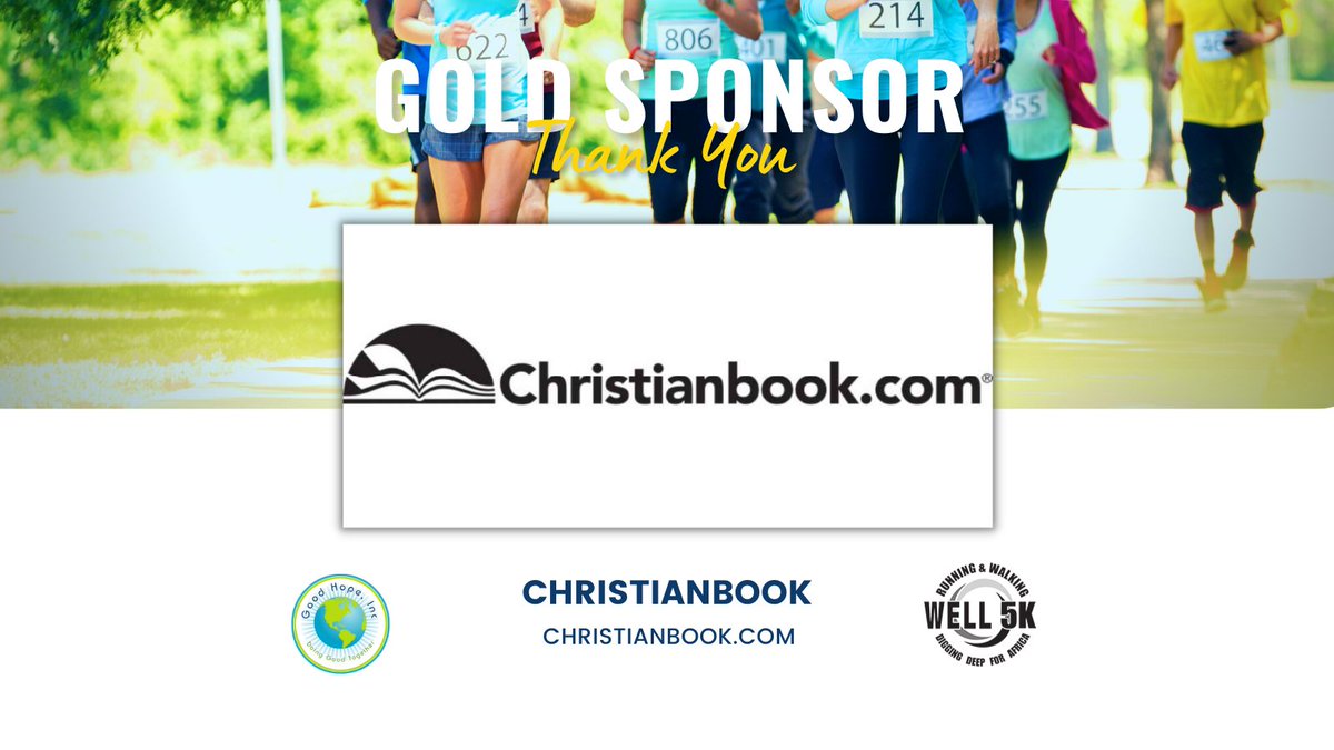 runningwell5k's tweet photo. 🤝Christianbook will be partnering with our Running and Walking Well 5K as a Golden Sponsor! 🙏Thank you for your support and partnership!👏
👉Registration: https://t.co/KaPEUN1PzV
#goodhope #5k #running #GoodHope #runningcommunity #fundraiserevent #runningchallenge #5krace https://t.co/k1QDIKG50k