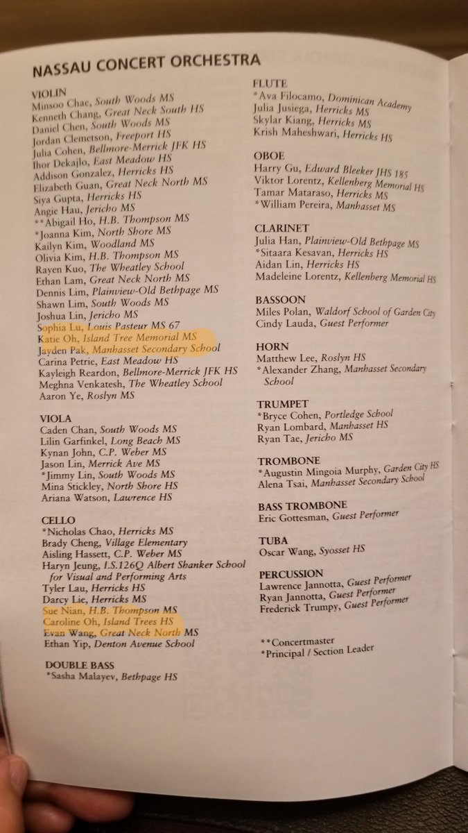 sillbaram's tweet photo. I'm proud of my girls_  Caroline &amp; Katie! 
They played a great concert at Carnegie Hall for MYO last Sunday.  I thank the two teachers who always encourage and help them achieve their achievements_ Ms.Marcus &amp; Ms.McGrory ! 

 @IslandtreesMMS  @IslandTreesHS @msmarcusmusic https://t.co/NqSJg0iT0l