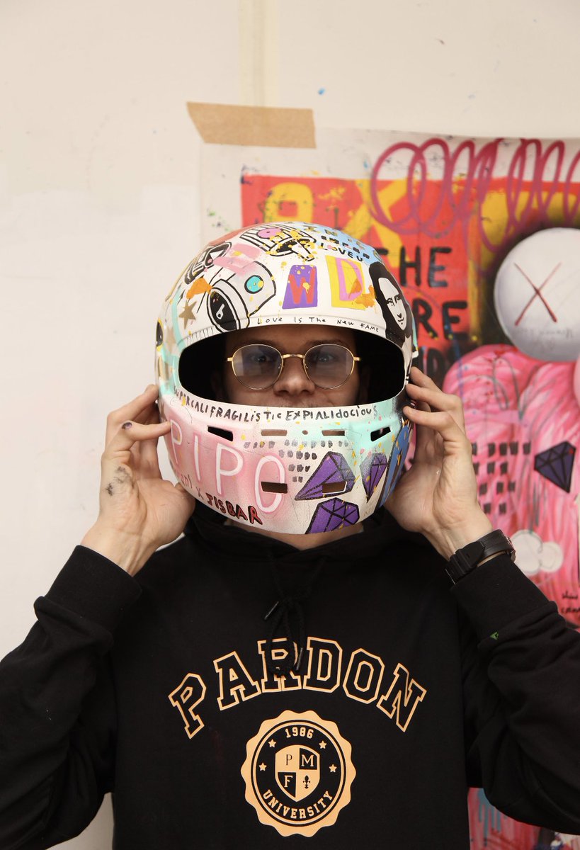 PipoDerani's tweet photo. 🎨 Happy to show my Art Helmet for Le Mans 24 Hours painted by Pop Artist Jisbar! This helmet will be auctioned after the race and all the proceeds will go to GRAACC Hospital to help kids who are fighting against cancer in Brazil 🇧🇷 Stay Tuned for auction details! 🙏🏻 https://t.co/A4EFldo7ws