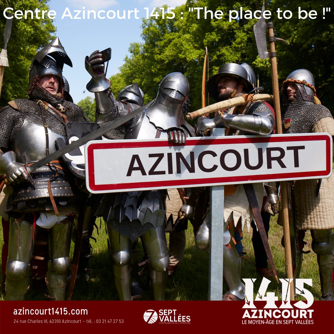 1415Azincourt's tweet photo. 😃 Et vous, avez-vous visité le Centre Azincourt 1415 ?
Merci à Genz d'armes 1415 pour leur précieuse collaboration ! 

#hautsdefrance #pasdecalais #sorties #patrimoine #valleesdopale #azincourt #moyenage #chevalier https://t.co/4lA00v37VM