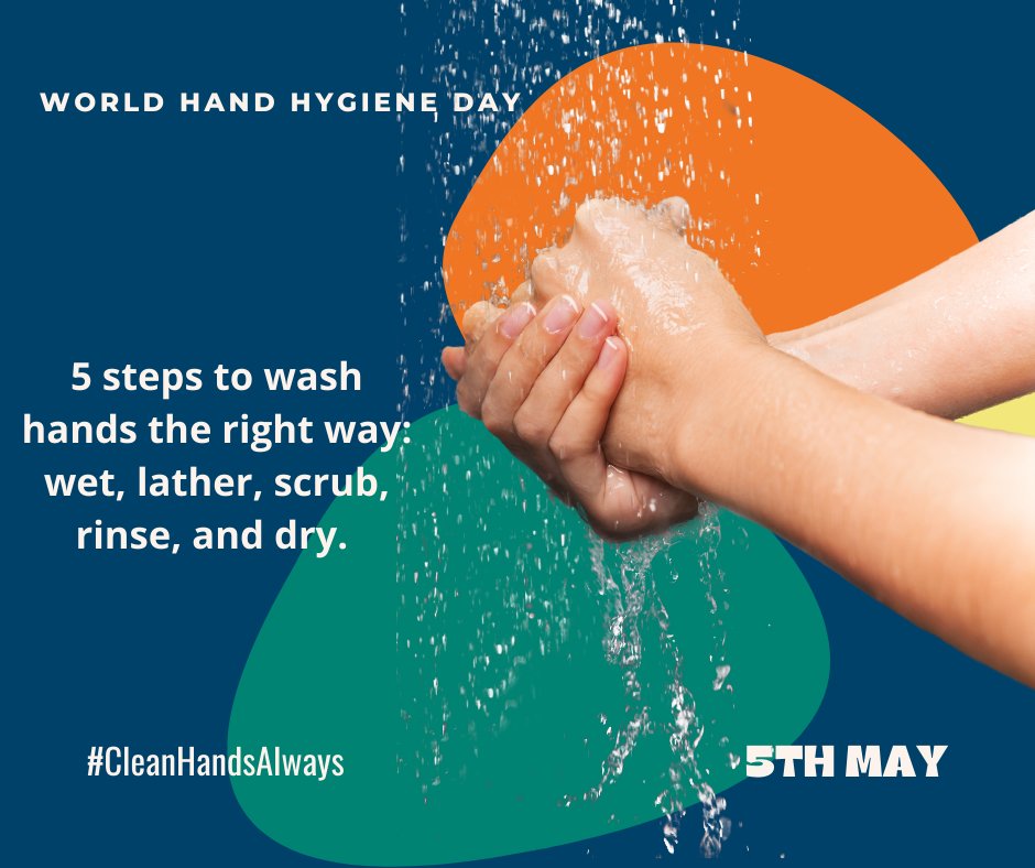 CHAHPMedCenter's tweet photo. Handwashing can help prevent 1 in 5 respiratory illnesses and 1 in 3 diarrheal illnesses. Make clean hands a healthy habit everywhere you go so you don’t get sick. #handhygiene #worldhandhygieneday #handwashing #cleanhandsalways #health #hygiene #healthcare @CDCgov https://t.co/7DMVStTllr