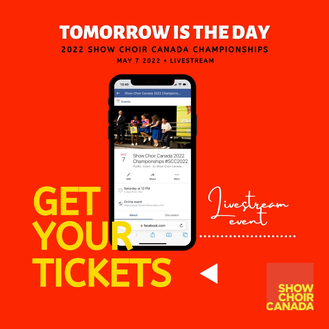 Can you believe #SCC2022 is
tomorrow?! Don't miss this incredible event! Get your
tickets now, link in bio!
-
#showchoircanada #showchoir #show #choir #canada
#glee #gleek #sing #dance #compete
