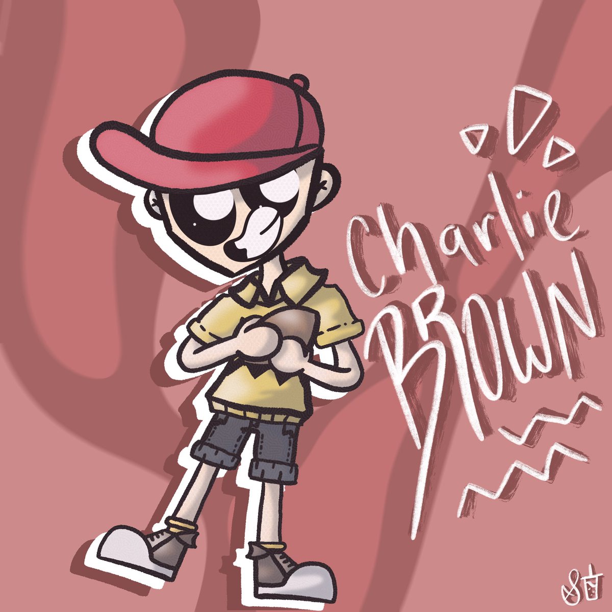 He caught the football 🏈 #charliebrown #peanuts