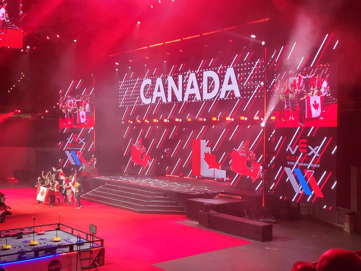 ABJRobotics's tweet image. Canada is in the house at the @VEXRobotics #VEXWorlds2022