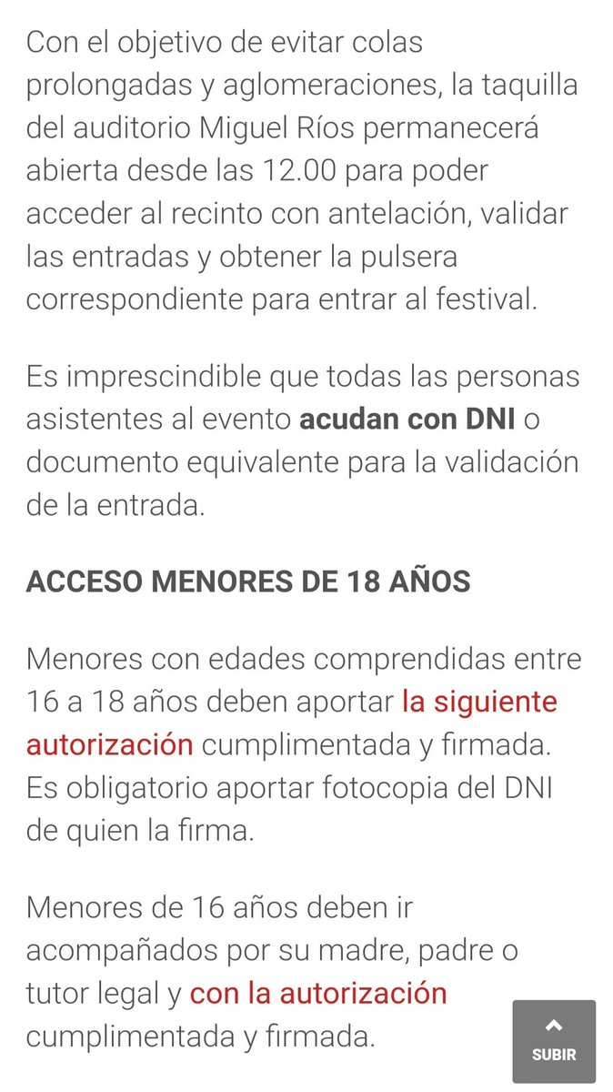 📣 Aviso sobre el acceso al Festival Grimey x Palestina, primer concierto de las fiestas de Rivas (viernes 13 mayo). La taquilla del Miguel Ríos abrirá a las 12.00. Se recomienda llegar con tiempo para validar la entrada y recoger la pulsera de acceso: buff.ly/3FqvZTu