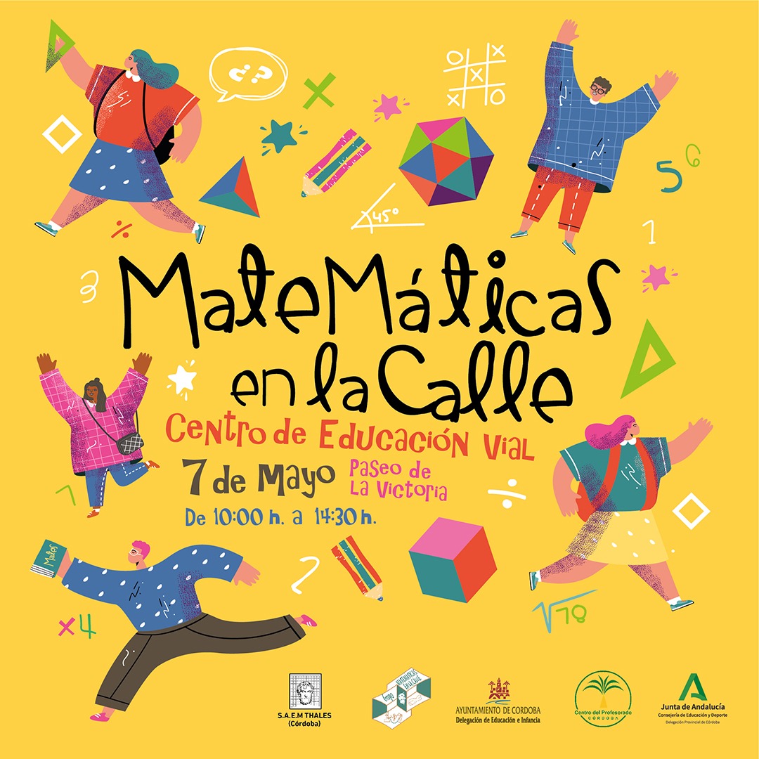 Cuya_7's tweet photo. El próximo sábado jugaremos con las #MatemáticasEnLaCalle. Tanto si eres grande como pequeño, te restamos a divertirte con nosotros.
@ThalesCordoba https://t.co/vD8QVqUMqZ