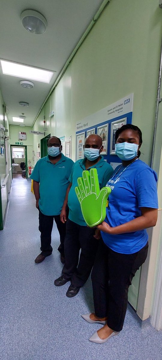 Shazzanja's tweet photo. Thank you Molesey Community Hospital staff for your involvement in raising glove awareness #GAW22  and @worldhandhygiene22 https://t.co/FAQQTiuFzf