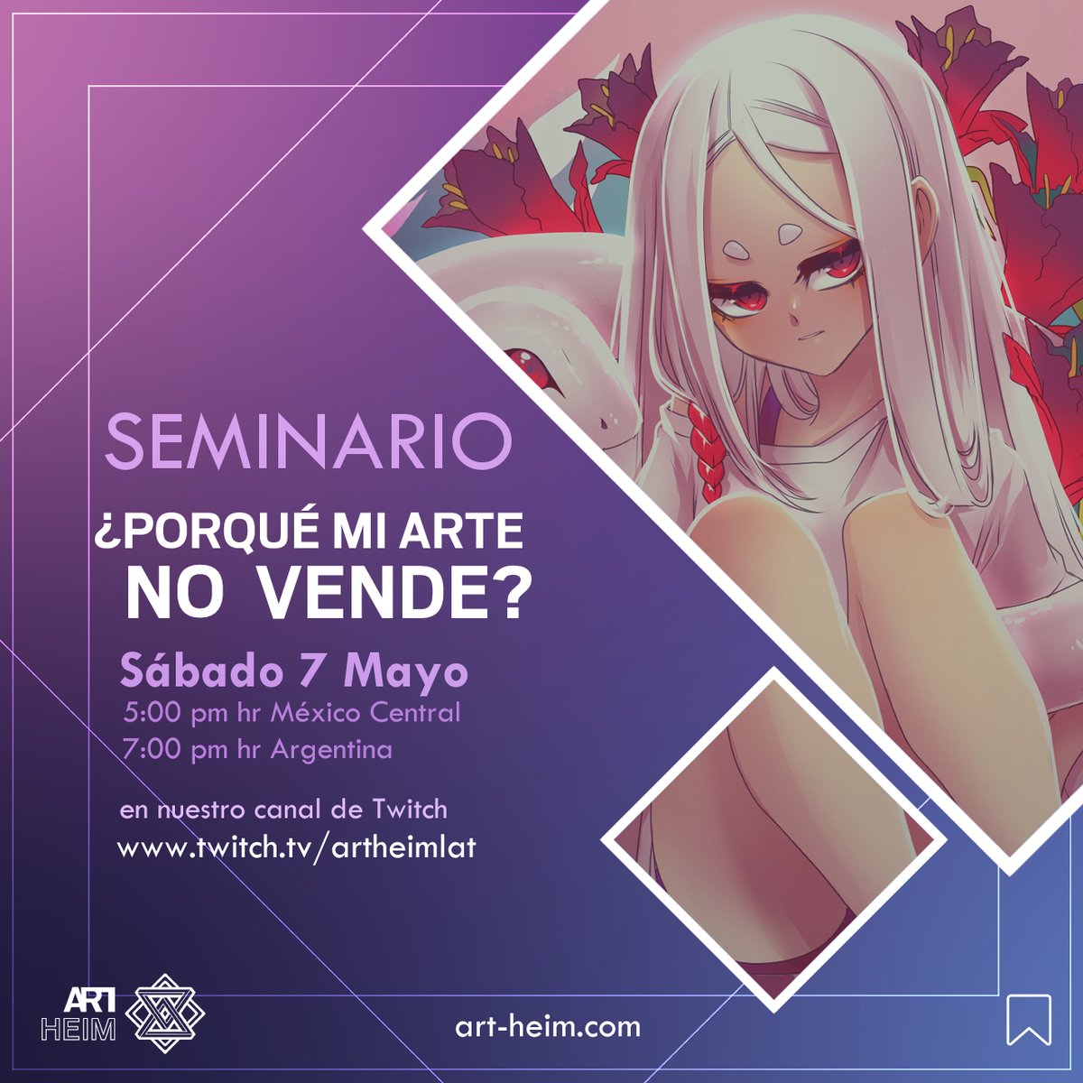 chiberianos's tweet photo. Este sábado 7 de mayo, regresan nuestros eventos especiales, presentando al seminario con la comunidad en nuestro canal de Twitch, sobre un tema muy interesante "¿Porqué mi arte no vende?"

¡Te esperamos, no faltes!
Link de nuestro canal: [ https://t.co/PAKnfXOJR0 ]
#seminar https://t.co/aQvdKEv97J