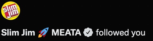 BushMandoTTV's tweet photo. Slim Jim, real recognize real.
#slimjim #meata @jammaray123 @0xPixelApes @0xSocialClub @PoodleDunks @TheTraders_Shop @CrypNoob @Cannibal0x @0xJuiceddd https://t.co/vmUlJ2DynZ