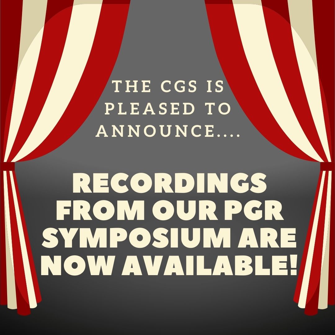 We're thrilled to announce that recordings from our Postgraduate Research Symposium last month are now up on our YouTube channel 🎉 

To watch, head to linktr.ee/CGSpostgrad!

#research #gender #sexuality #symposium #PGR #conference #YouTube
