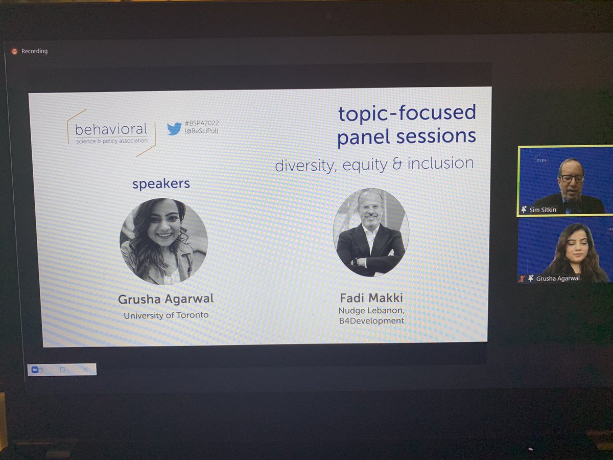 IAmCarlJensen's tweet photo. Fantastic sessions continue at #BSPA2022, up next, #Diversity, #Equity &amp; #Inclusion with @GrushaAgarwal &amp; @makkifadi. #behaviouralinsights #behaviouralscience #besci https://t.co/CVFz1xxDxe