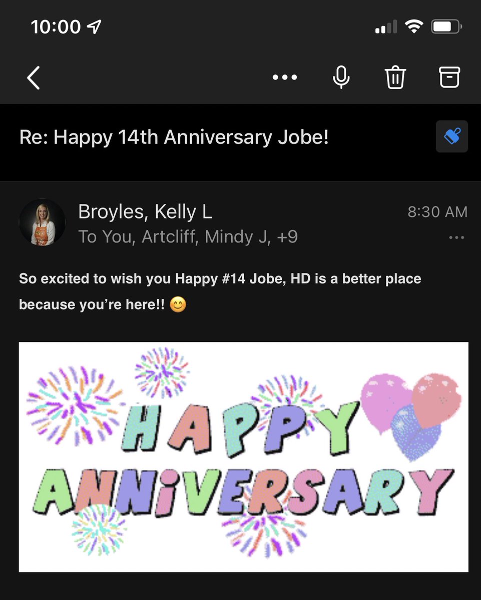 14 years with the BEST company ever!
Happy Anniversary to me!🧡