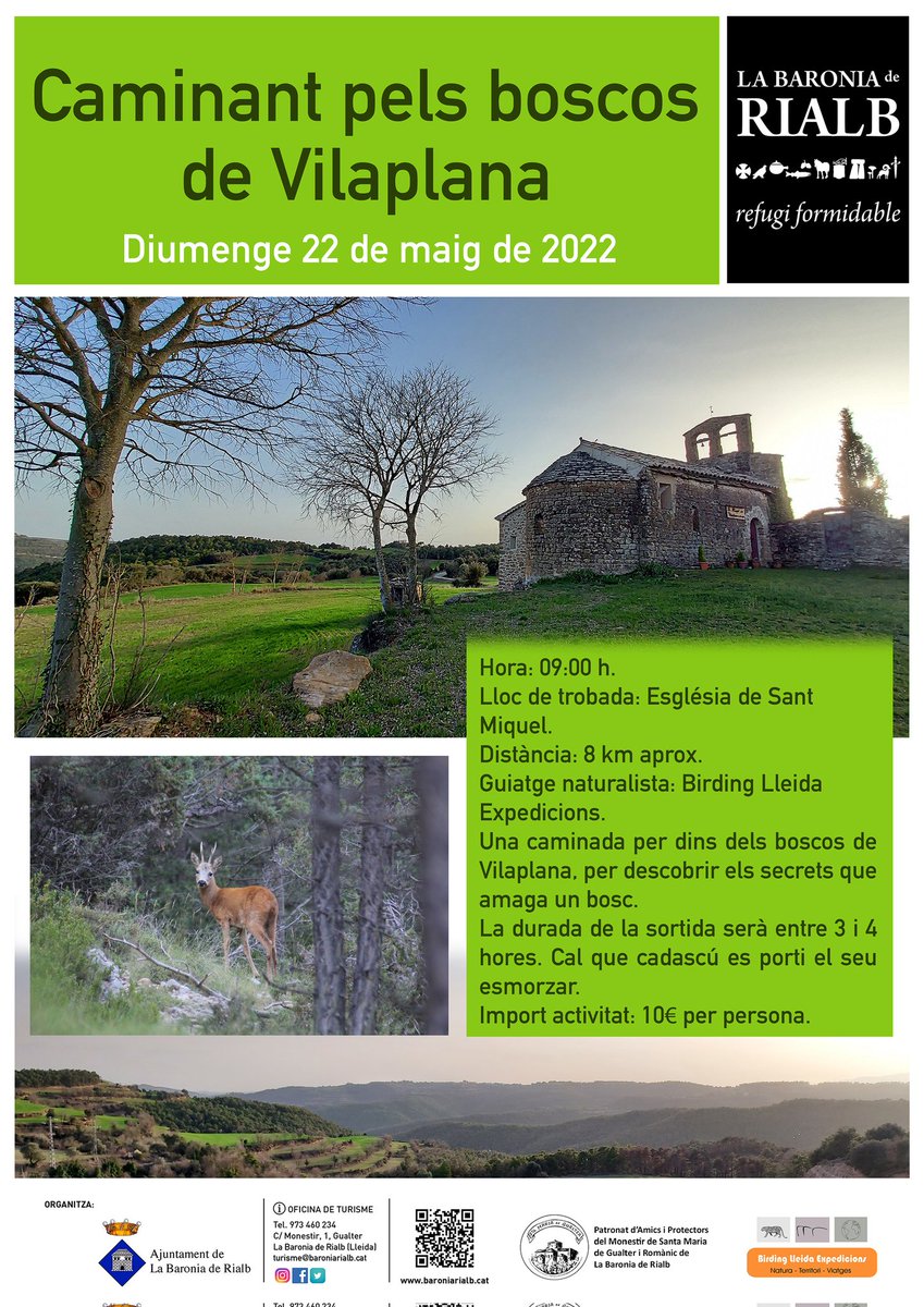 Propera activitat 22 de maig a la Baronia de Rialb 
#lleida #adnlleida #baroniaderialb #segrerialb #Catalunya