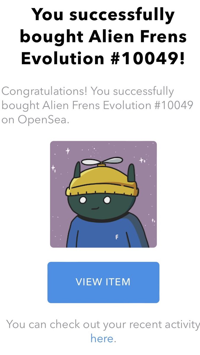 Had to join the <a href="/alienfrens/">alien frens</a> community and pick up this AFE #frenfollowfren #NFTCommumity #alienfren