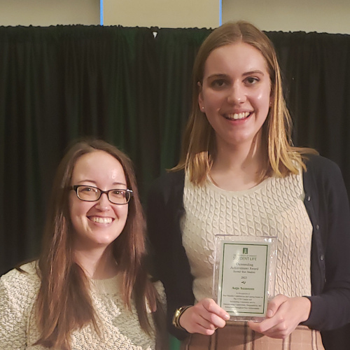 Congratulations to Anja Samsom on winning UVM Student Life's Sophomore Outstanding Achievement Award! In addition to being an outstanding CS student, Anja is Vice President of <a href="/UVMSWiCS/">UVM SWiCS</a> .