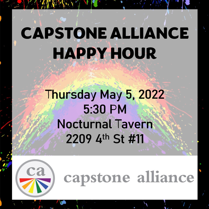 BamaAlliance's tweet photo. Come join us tonight at Nocturnal Tavern at 5:30 PM for our last happy hour of the semester! Take a break, grab a drink, and socialize with Capstone Alliance! https://t.co/X27CybOS1k