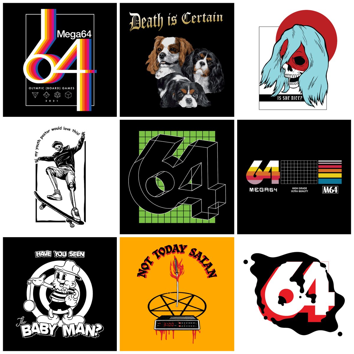 furnacewoods's tweet image. It's my 8-year anniversary working at @mega64! On top of designing, I've also eased into a minor social media role this year. I'm so lucky to have a job that I love and to work with people that I love even more. Here are some of my favorite designs from over the years!