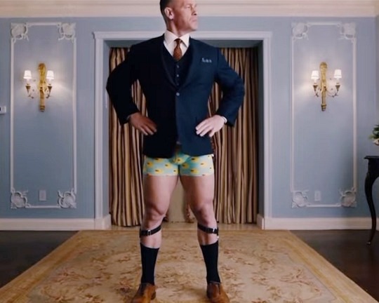 DiningwiththeA's tweet photo. Been going absolutely feral about John Cena wearing sock garters in his latest ad. (The thighs are very nice too btw. 👀) https://t.co/yw3YE8F0Uq