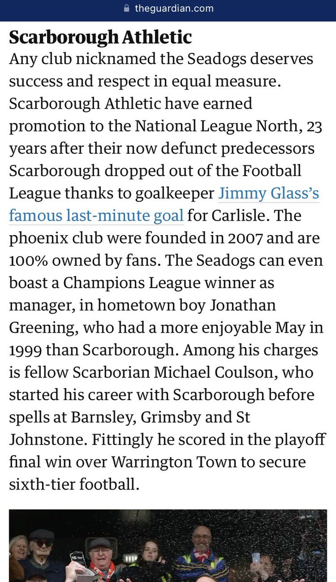 MightyPhotos's tweet photo. Scarborough Athletic and my image appearing on The Guardian today 

https://t.co/sSXXRyEVwA https://t.co/EPpZzUM3z6