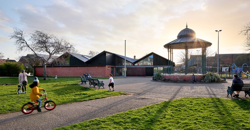 ibigroup's tweet photo. We’re delighted to announce that @Grange_Pavilion has won at @The_RSAW's Welsh Architecture Awards 2022! The project is an example of forward-thinking architectural values being reflected within a community-led activation of a civic space. More → https://t.co/Nw9TqYwt7t