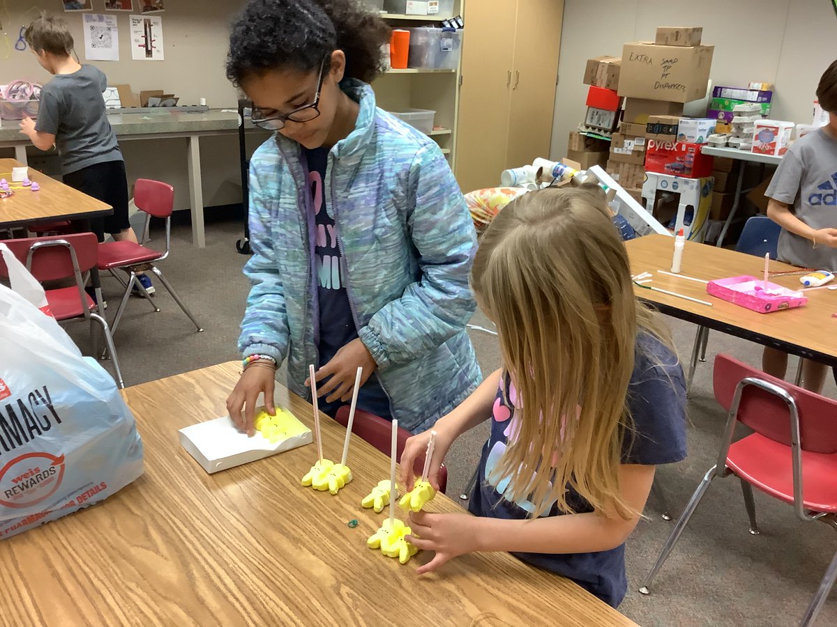 LEIBSTEM's tweet photo. At our recent “Spring Fling,” 4th Grade students worked together to build a boat out of Peeps. Creativity and ingenuity were on full display in meeting this challenge!  @dasdleib @LIU12_STEM @PEEPSANDCOMPANY @PEEPSBrand https://t.co/s2yygUysaY